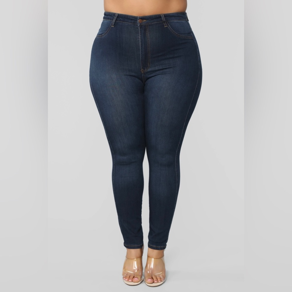 Classic High Waist Skinny Jeans- Dark Denim